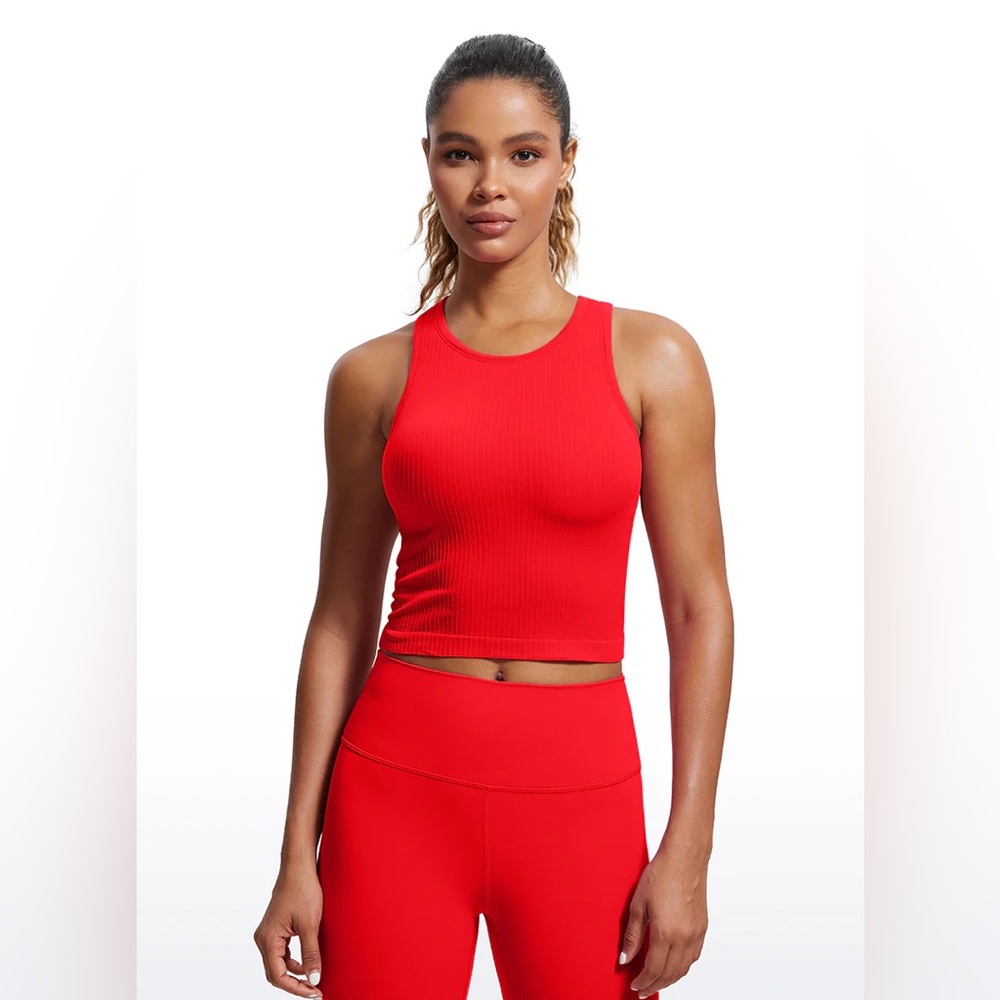 Seamless Ribbed Racerback Crop Tank